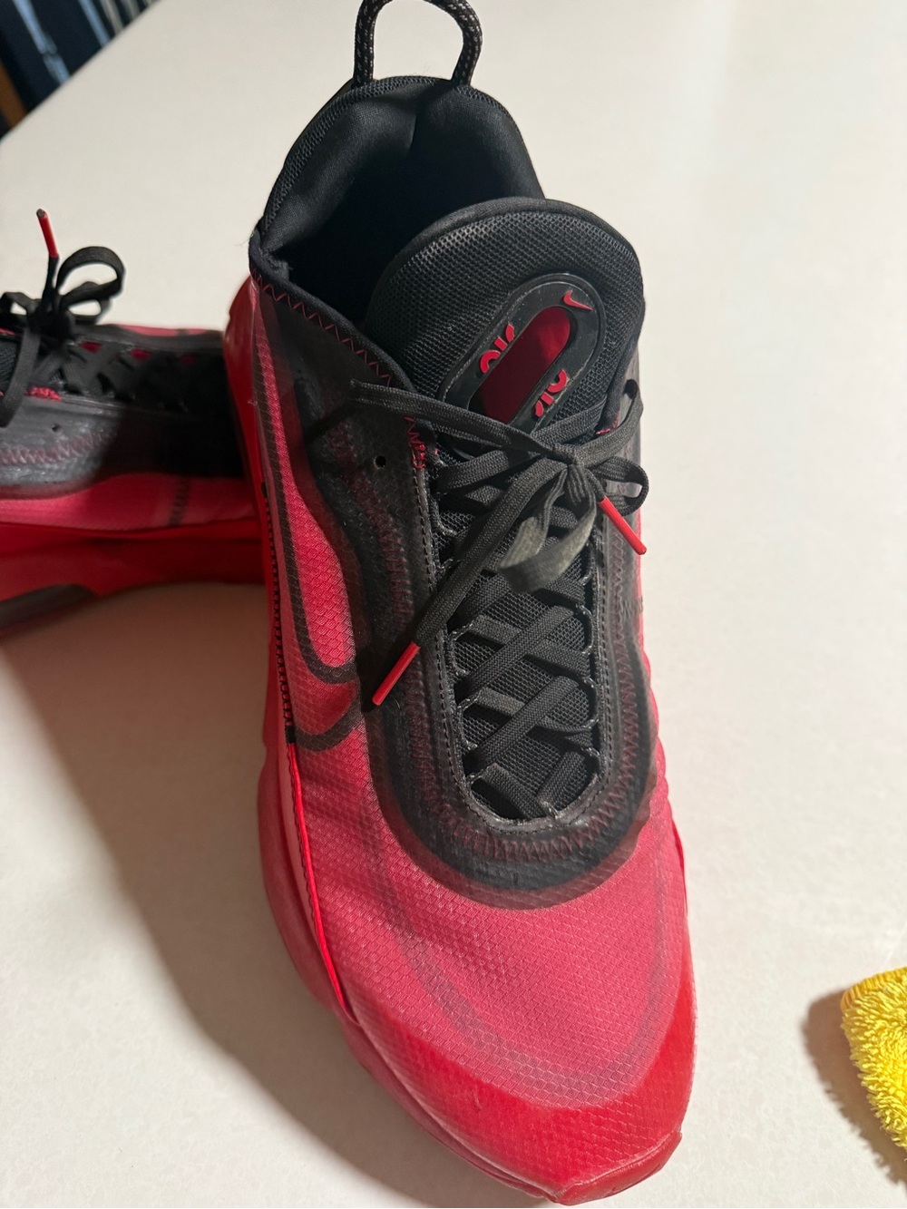 Nike Men’s Red and Black Athletic Shoes with Swoosh